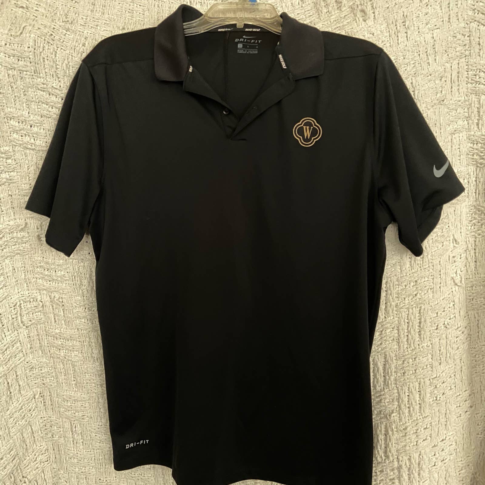 Nike Golf Drifit Black Polo Shirt